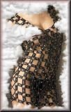 Unique y2 Leather Strap and Ring Dress Side Lace Up One Size