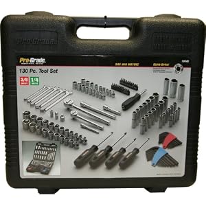 Pro-Grade 19040 130-Piece Professional Mechanic Tool Set by 