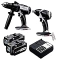 Panasonic EYC160LR Cordless, Battery Powered, Rechargeable 18V Hammer Drill Driver / Impact Wrench Combo