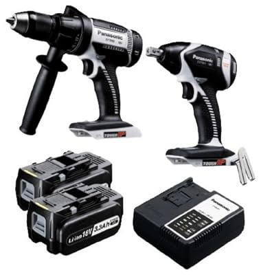 Panasonic EYC160LR Cordless, Battery Powered, Rechargeable 18V Hammer Drill Driver / Impact Wrench Combo