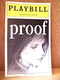Proof - Playbill, Walter Kerr Theatre, New York
