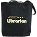 Canvas Tote Bag Black " Trust Me, I Am Librarian " Occupations