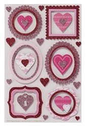 Martha Stewart Crafts Chipboard Stickers, Frame And Heart