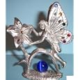 Spoontiques Pewter - Fairy with Colorful Gems and Blue Orb