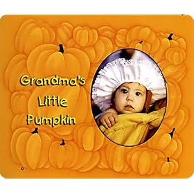 Grandma's Little Pumpkin - Halloween Photo Magnet Frame