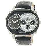 Joshua & Sons Mens JS729BK Dual Time Multi