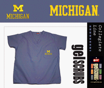Michigan Wolverines Scrub Style Top from GelScrubs