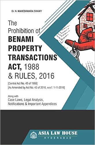 Prohibition of Benami Property Transactions Act 1988 & Rules 2016