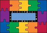 Learning Carpets ABC Rainbow Puzzle Rug - Rectangular Large