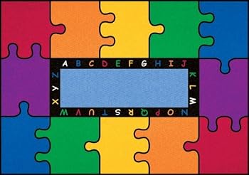 Learning Carpets ABC Rainbow Puzzle Rug - Rectangular Large
