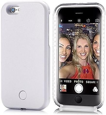 [RedVision] WHITE, Selfie Illuminated Phone Case - For iPhone 6/6S (Dimmable) - Light Up Cellphone Smartphone Case Bright LED Lighting