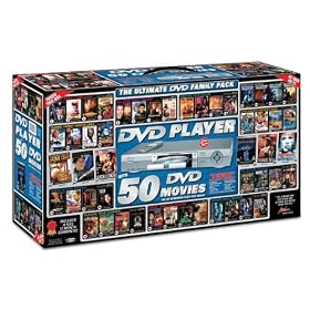 Logix DVD Player + 50 DVD Movies