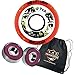 Heartless Quad Speed Skate Roller Derby Wheels Breaker 62mm 4pk Moto Deluxe Bearings, and Devaskation Drawstring Bag 3PC Bundle