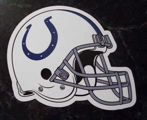 Indianapolis Colts Helmet Logo NFL Car Magnet