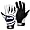 Franklin DH Batting Glove - Men's ( sz. L, White/Navy )