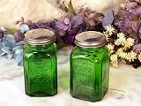 Salt Pepper Green Depression Glass