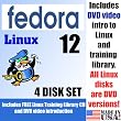 Fedora 12, 4-disks DVD Set, Includes "Introduction to Linux" video-DVD, Linux Training Library and printed Quick Reference Card of Linux commands, Contains both 32-bit and 64-bit versions
