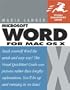 Word X for Mac OS X: Visual QuickStart Guide