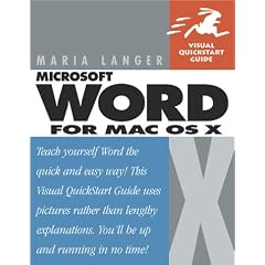 Word 10 for Mac OS X (Visual QuickStart Guides)
