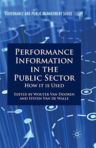 performance information in the public sector how it is used governance and public management