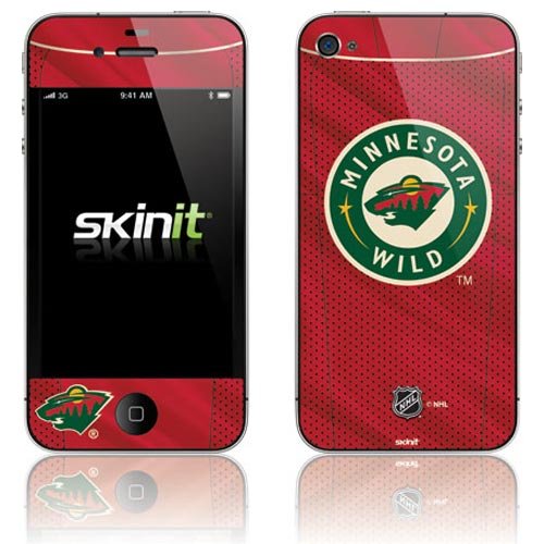 Skinit Minnesota Wild Home Jersey Vinyl Skin for Apple iPhone 4 / 4S