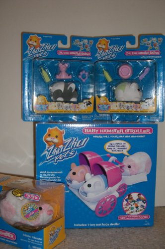 Zhu Zhu Pets Baby Stroller, 1 Zhu Zhu Pet Hamster (Styles Vary) and 2 Zhu Zhu Pets Babies (Styles Vary) 51RRl 3zBhL Zhu Zhu Pets Baby Stroller, 1 Zhu Zhu Pet Hamster (Styles Vary) and 2 Zhu Zhu Pets Babies (Styles Vary)