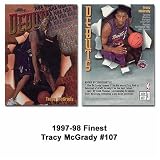 Topps Finest Toronto Raptors Tracy McGrady 1997-98 Rookie Card