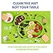 Silicone Placemat + plate with 3 built-in dividers + Cup Holder- for baby and toddlers- non-slip -dishwasher safe,microwave safe,BPA Free-90days warranty-Packaging with protection from damage (Green)