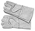 Hot Max 22050 Gray Leather Lined Welding Gloves with Kevlar Stitching