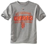 MLB Boys' San Francisco Giants Opponent Short Sleeve Basic Tee (Steel Heather, Small)