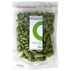 Ricepod Wasabi Rice Cracker Mix, 3.52-Ounce (Pack of 12)