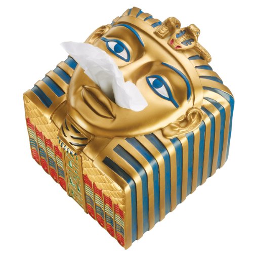Classic Ancient Egyptian Collectible Accent Pharaoh Tissue Box Cover