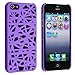 eForCity Snap-on Case Compatible with Apple iPhone 5, Dark Purple Bird Nest Rear