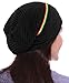 Simplicity Winter Slouchy Knit Beanie Hat for Women or Men, Color Stripe_Black