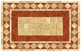 Bungalow Flooring 2 by 3-Feet Surfaces Floor Mat, Terracotta Tile Design