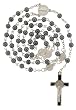 Benedictine Hematite Rosary - 5mm Hematite Beads - 28'' Necklace - 19'' in Length