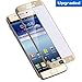 S7 Edge Screen Protector, Kissral® Samsung Galaxy S7 Edge Curved Edge Screen Protector [Full Screen Coverage], Ultra Slim HD Clear Protector Tempered Glass Screen for S7 Edge (Gold)