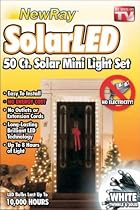 Solar Powered LED Holiday String Lights, White