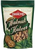 Diamond Nuts Harvest Reserve Walnut Halves, 6-Ounce Bags (Pack of 12)