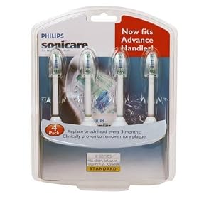 Philips Sonicare Elite Replacement 4 Brush Heads - Fits elite, essence & Xtreme