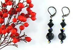 Swarovski Crystal Earring - Jet (Audrey)