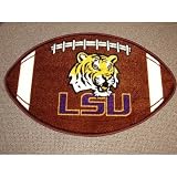 Louisiana State LSU Tigers NCAA Football Shaped Rug