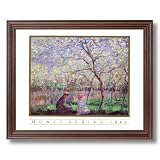 Claude Monet Lake Tree Girl Flowers Landscape Picture Framed Art Print by Art Prints Inc