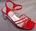 Fairytale Princess Red Clear Heel Sandals with Rhinestones ~ Pageant