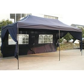 6x3 Heavy Duty Easy up Gazebo with side walls Navy Blue