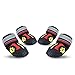 Uarter Waterproof Pet Boots for Large Dogs Labrador Husky Shoes 4 Pcs in Size 6 Red