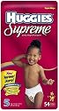 Huggies Supreme Diapers Step 5, Super Mega Pack, 54 Diapers