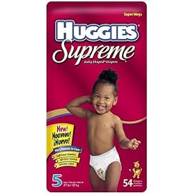 Huggies Supreme Diapers Step 5, Super Mega Pack, 54 Diapers