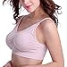 4HOW Womens Nursing Bra Maternity Breastfeeding Brassiere Pink S Fit for 30CD 32BC 34AB