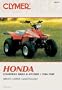 Honda Fourtrax 200Sx and Atc200X: 1986-1988 : Service, Repair, Maintenance (Clymer All-Terrain Vehicles)